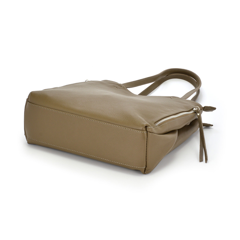 Elegancka stylowa duża damska skórzana shopperbag