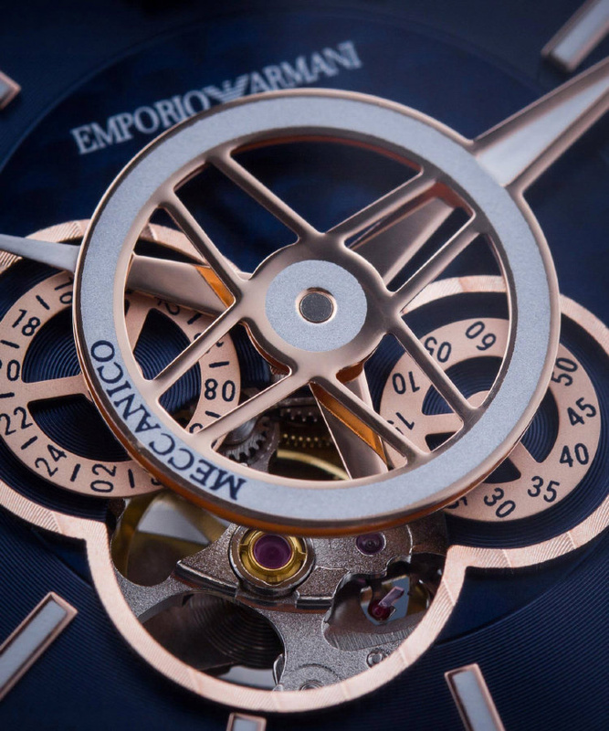 Zegarek męski EMPORIO ARMANI SKELETON AUTOMATIC AR60042 (zi055c)