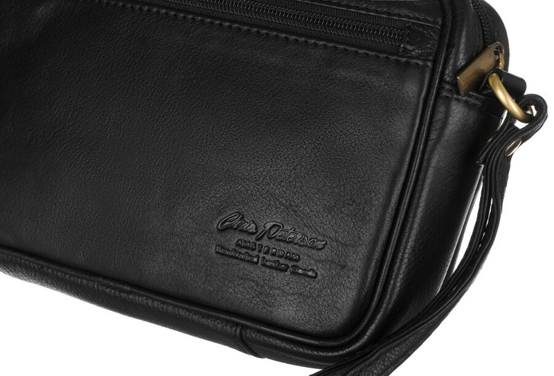 Saszetka męska z naturalnej skóry Peterson PTN 1056-NDM