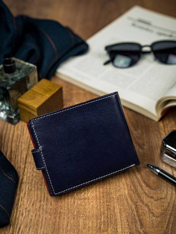 Skórzany męski portfel Rovicky 324L-RBA-D RFID