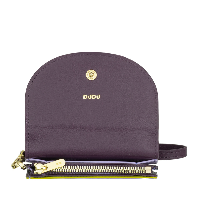 DUDU Damska portmonetka skóra naturalna mały portfel kompaktowy