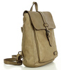 MARCO MAZZINI Miejski plecak skórzany w stylu old look handmade leather beżowy cappuccino