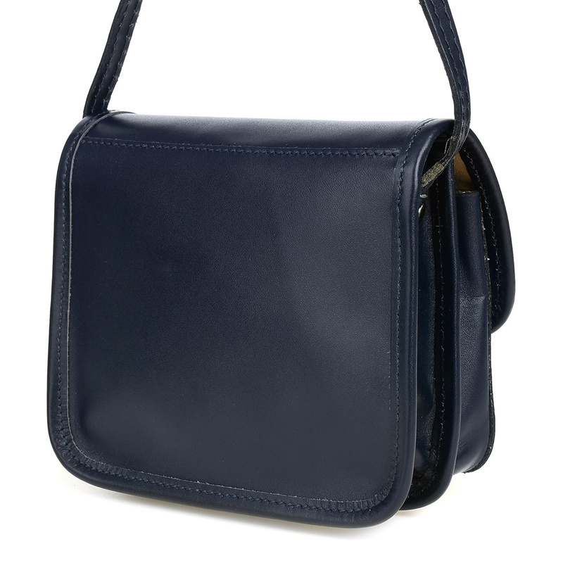 Granatowa Beltimore Damska Skórzana Mała Torebka Listonoszka K66