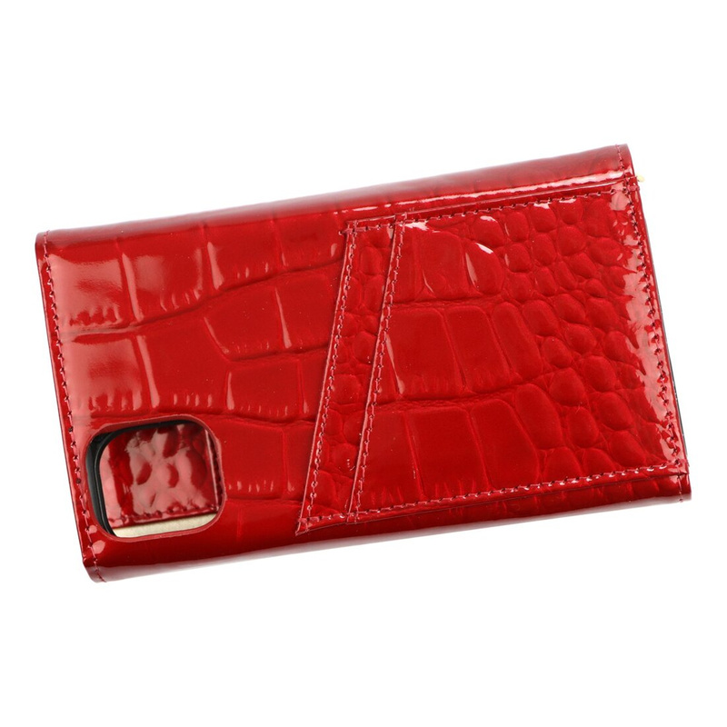 MiaMore etui na telefon Iphone 11 case skóra naturalna lakierowana pasek