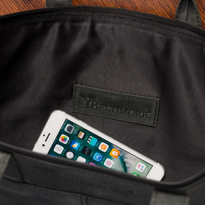 Teczka aktówka pokrowiec futerał na komputer laptopa 13" skórzana czarna Beltimore S13