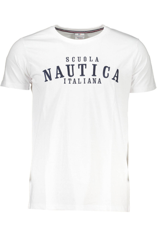 BIAŁY MĘSKI T-SHIRT Z KRÓTKIM RĘKAWEM SZKOŁA MORSKA