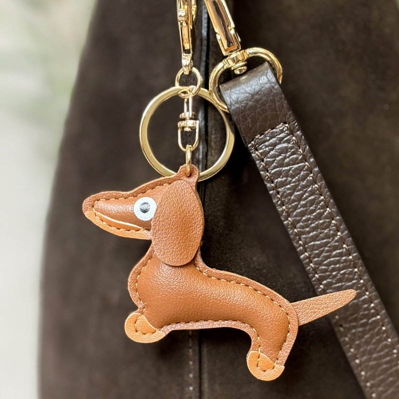 Florence brelok do torebki zawieszka do kluczy pies skóra naturalna