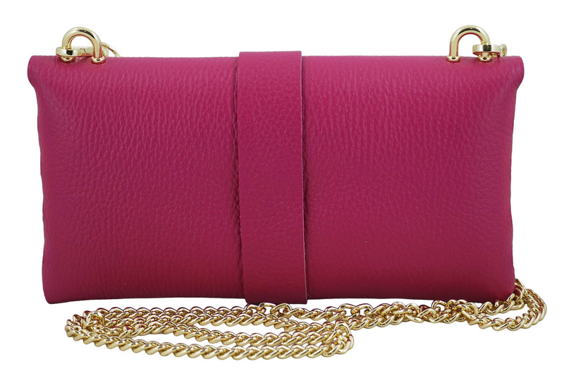 Torebka kopertówka na łańcuszku - Fuksja