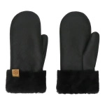 Ciepłe rękawiczki skórzane z jednym palcem owca