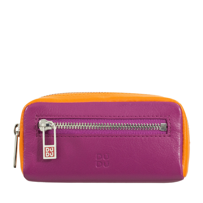 Dudu etui na klucze skóra naturalna z 2 karabińczykami z kieszenią