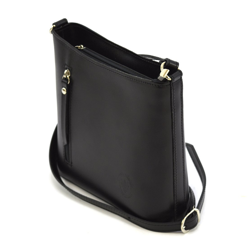 Skórzana pakowna damska listonoszka na ramię