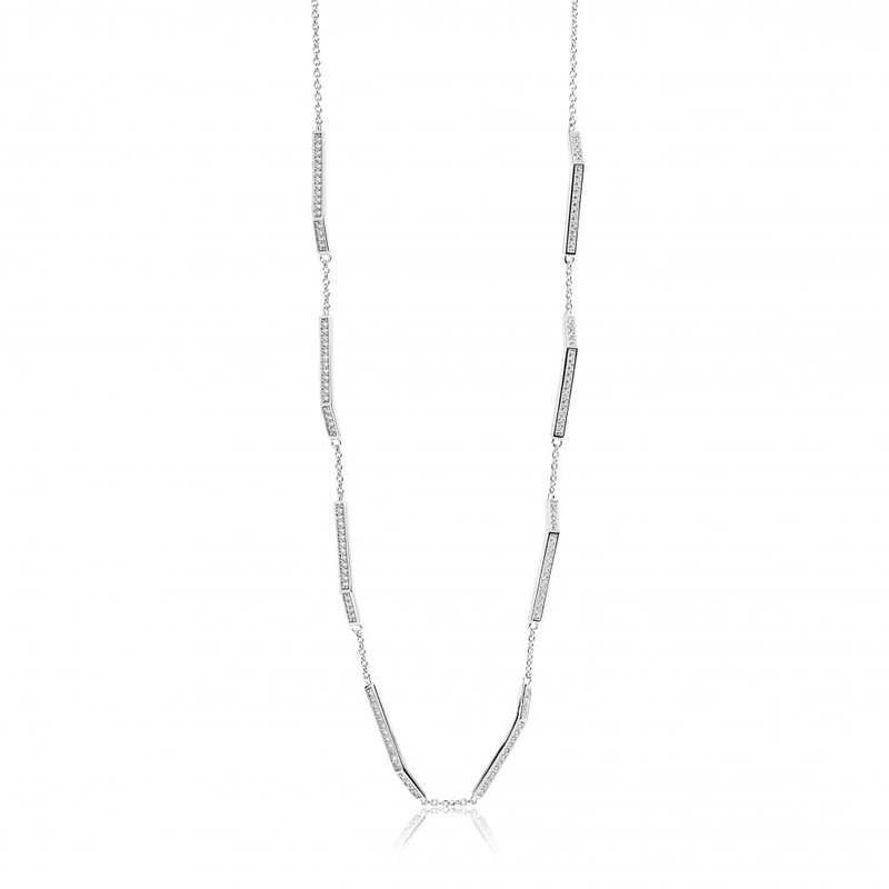 Biżuteria SIF JAKOBS C446-CZ. Naszyjnik, Kolor szary. Kobieta.