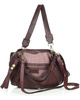 Marco Mazzini Torebka classic saddle bag ze skóry naturalnej na ramie bordowa