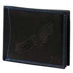 Money Kepper męski portfel skóra naturalna rozbudowany wzór ptak