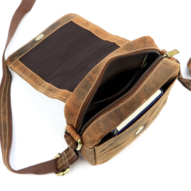 Nordee męska saszetka skóra naturalna torba miejska na ramię z kieszeniami