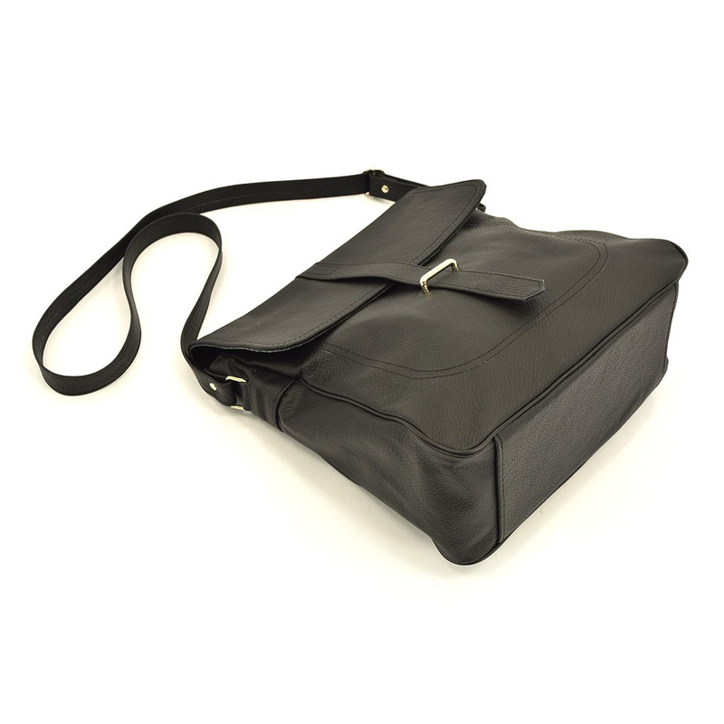 Skórzana damska listonoszka klasyczna przez ramię