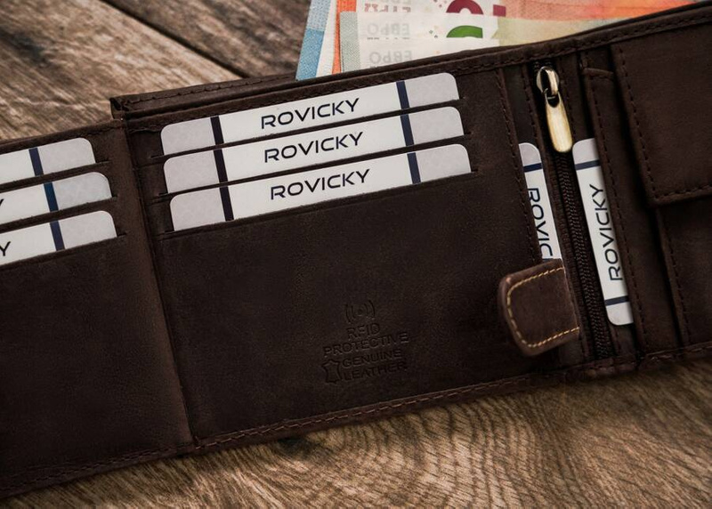 Skórzany męski portfel Wild ANIMALS N992L-CHM-DOG