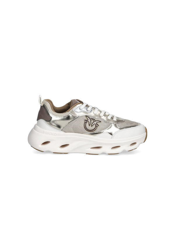 Platynowe sneakersy damskie Pinko SS0167 P144 Z22