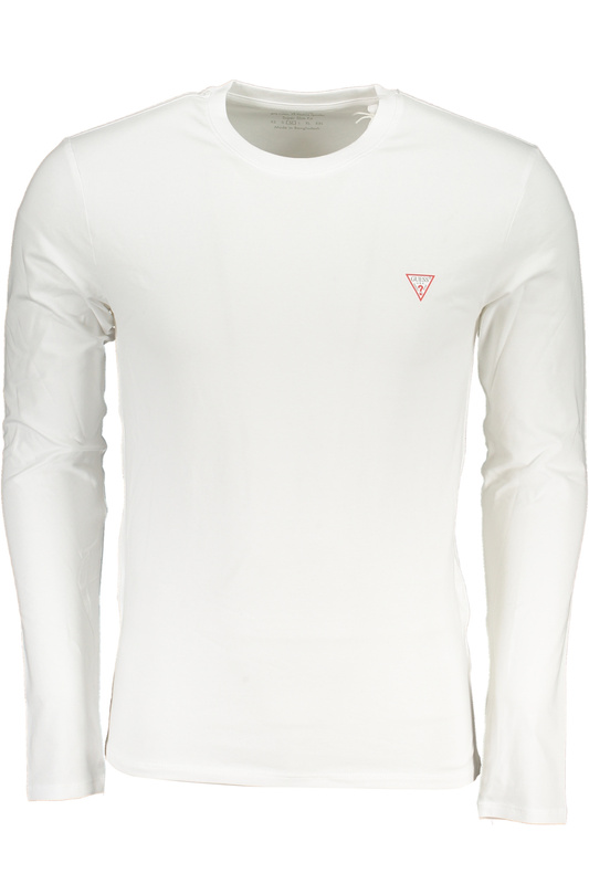 MĘSKI T-SHIRT Z DŁUGIM RĘKAWEM GUESS JEANS, BIAŁY
