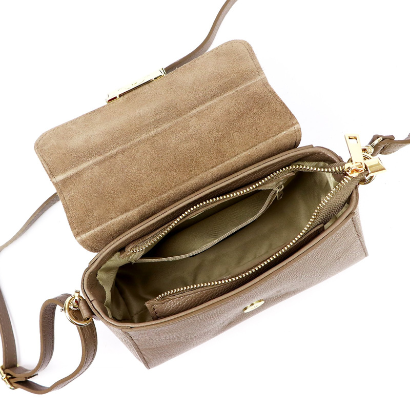 Damska listonoszka z ozdobną klamrą torebka przez ramię skórzana Luka