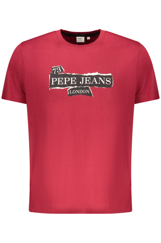 M�SKA KOSZULKA Z KR�TKIM R�KAWEM PEPE JEANS, CZERWONA