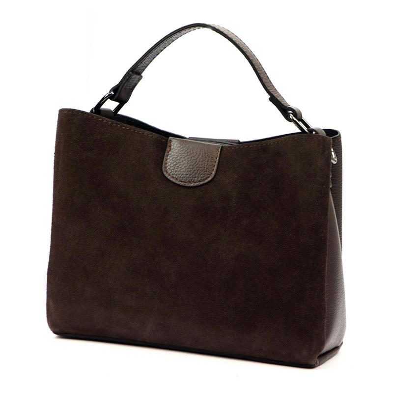 Vera Pelle damska listonoszka skóra naturalna zamsz torebka na ramię