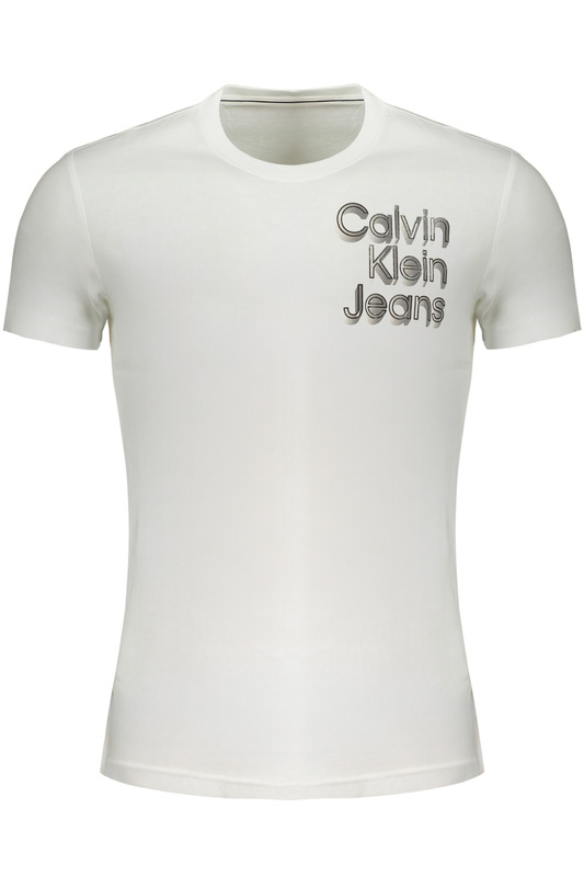 M�SKI T-SHIRT Z KR�TKIM R�KAWEM CALVIN KLEIN BIA�Y