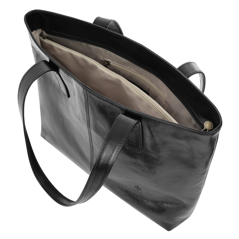 Damska skórzana elegancka shopperbag na ramię 