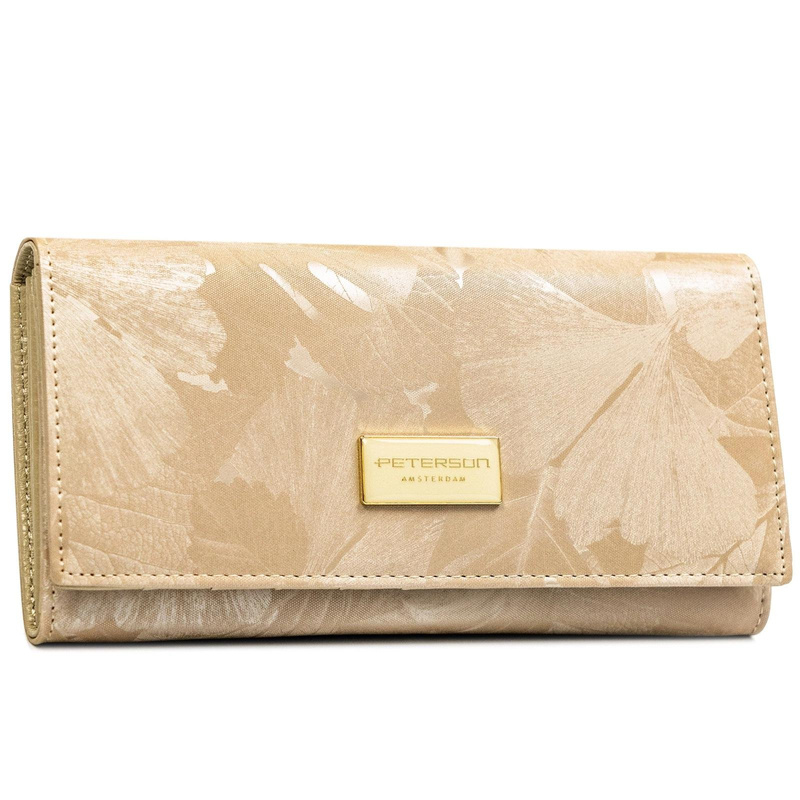 skóra naturalna + Damski portfel ze skóry ekologicznej Peterson PTN PS122-MLF