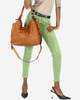 Torba skórzana wysokogatunkowa na ramię styl miejski shoulder leather bag - MARCO MAZZINI camel