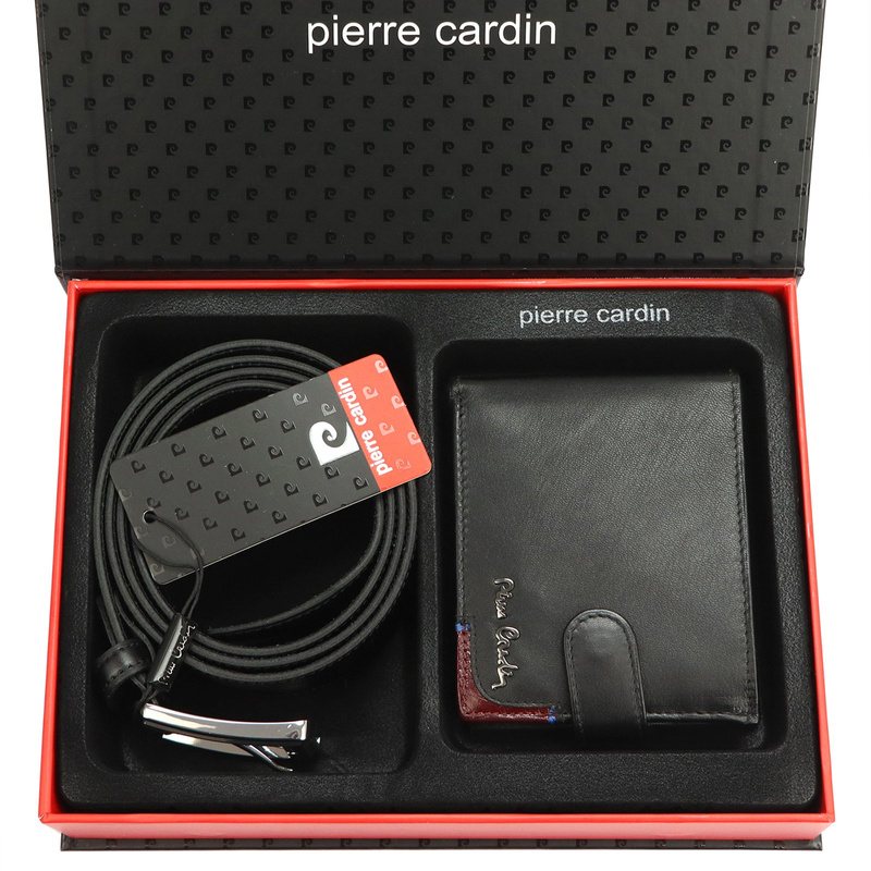 Meski zestaw prezentowy skóra naturalna Pierre Cardin ZG-108-BR