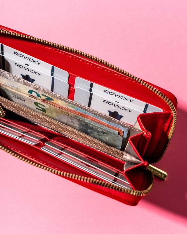 Duży Stylowy portfel damski na zamek od Rovicky