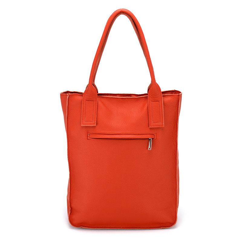 Angelo Torebka na ramię Duża damska shopperbag z kieszeniami skórzana