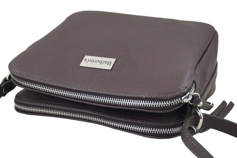 Torebka skórzana damska włoska - Brązowa ciemna