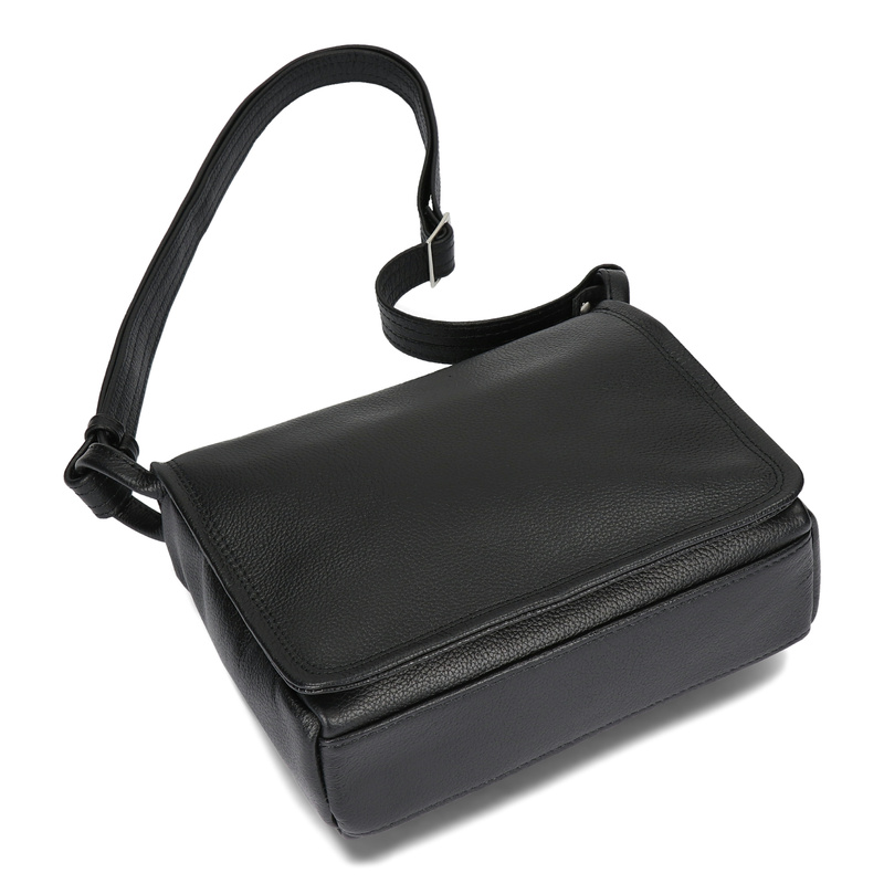 Listonoszka dwukomorowa skórzana klasyczna torebka na ramię Voyager