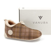 Kapcie damskie OXFORD Tartan beżowe