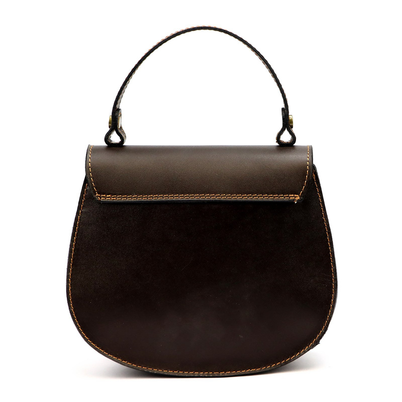 Zaokrąglona Listonoszka skórzana elegancka torebka na ramię Gregorio