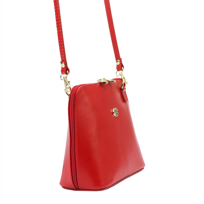 Gregorio damska listonoszka na ramię skóra naturalna dwie komory organizer