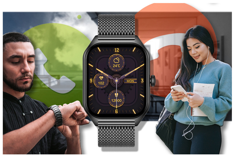 SMARTWATCH UNISEX Rubicon RNCF03 - ROZMOWY BLUETOOTH, ALWAYS ON DISPLAY (sr049a)