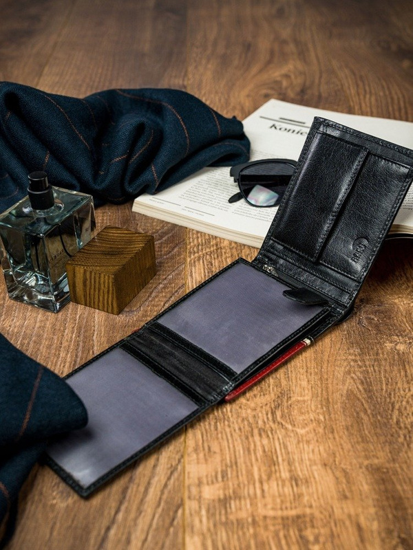 Portfel Skórzany Męski Rozbudowany Skóra Naturalna RFID Rovicky