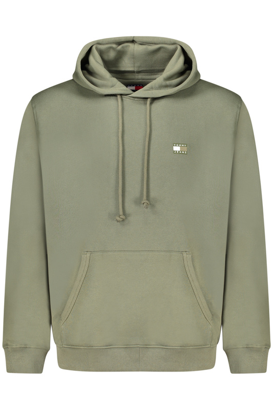 TOMMY HILFIGER MĘSKA BLUZA Z ROZPINANYM NA ZAMEK, ZIELONA