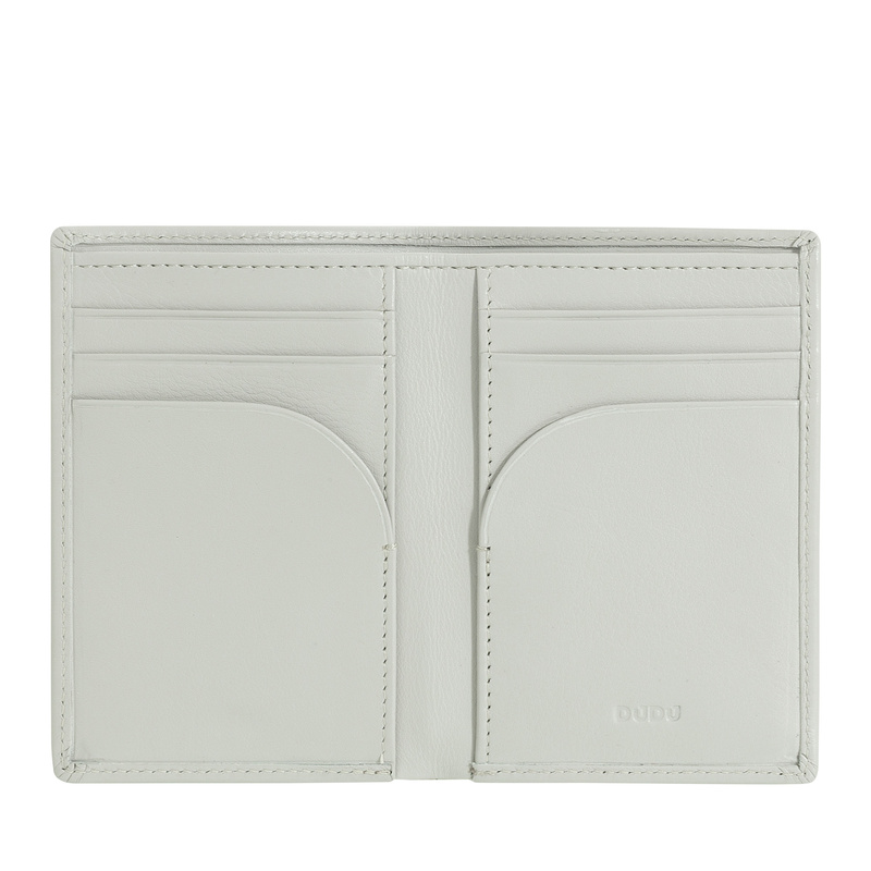 DuDu portfel męski skóra naturalna etui na karty pionowe składane