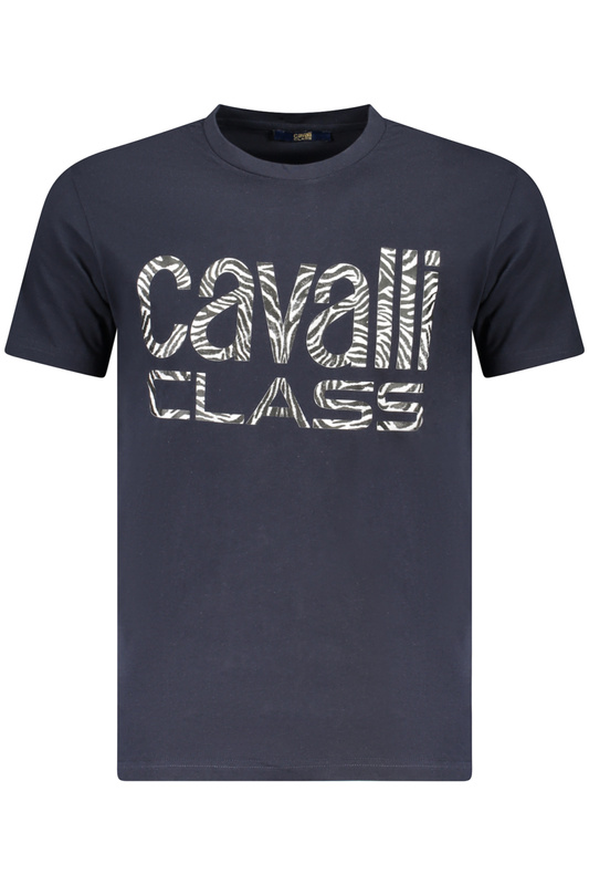 KOSZULKA Z KRÓTKIM RĘKAWEM CAVALLI CLASS MĘSKA NIEBIESKA