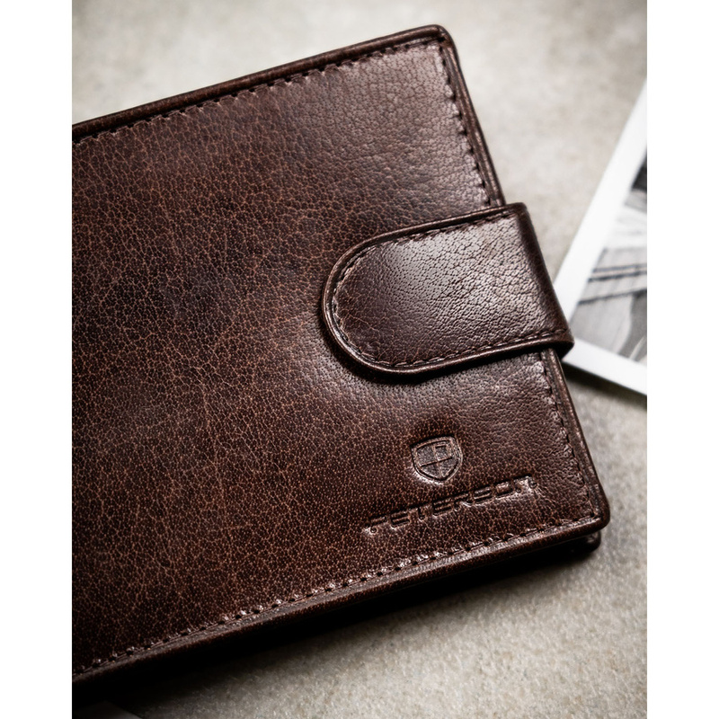 Skórzany męski portfel Peterson PTN N992L-BUF