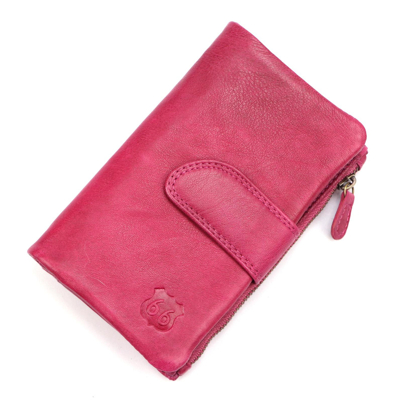 Route 66 damska portmonetka skóra naturalna podłużny duży portfel pionowy