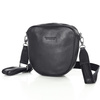 Torba skórzana na dwa zamki crossbody camera bag - MARCO MAZZINI czarny