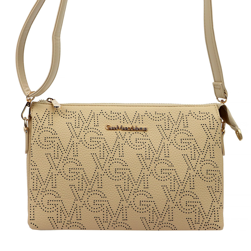 Gian Marco Venturi Listonoszka Na Ramię Damska Mała Skóra Eko Organizer