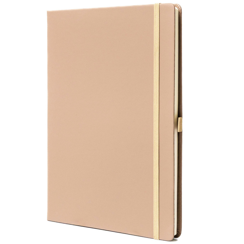 Notes w twardej oprawie w kolorze khaki zadrukowany w linie - Peterson