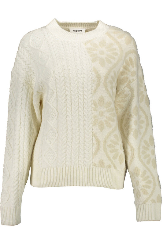 DESIGUAL BIAŁY SWETER DAMSKI