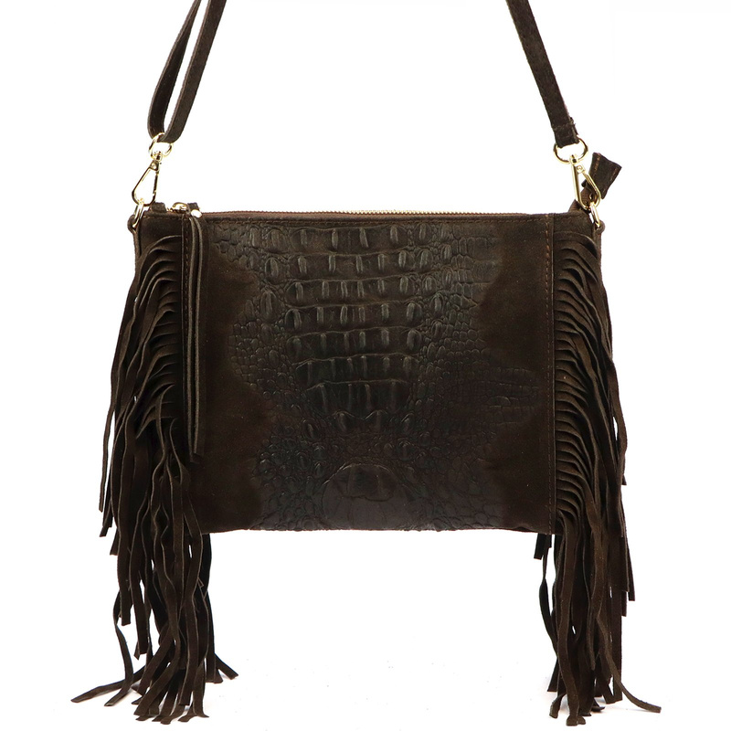 Damska torebka ze skóry naturalnej Luka 26-015 CROCO